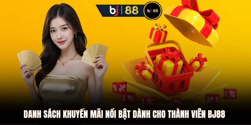 Danh sách khuyến mãi nổi bật dành cho thành viên BJ88
